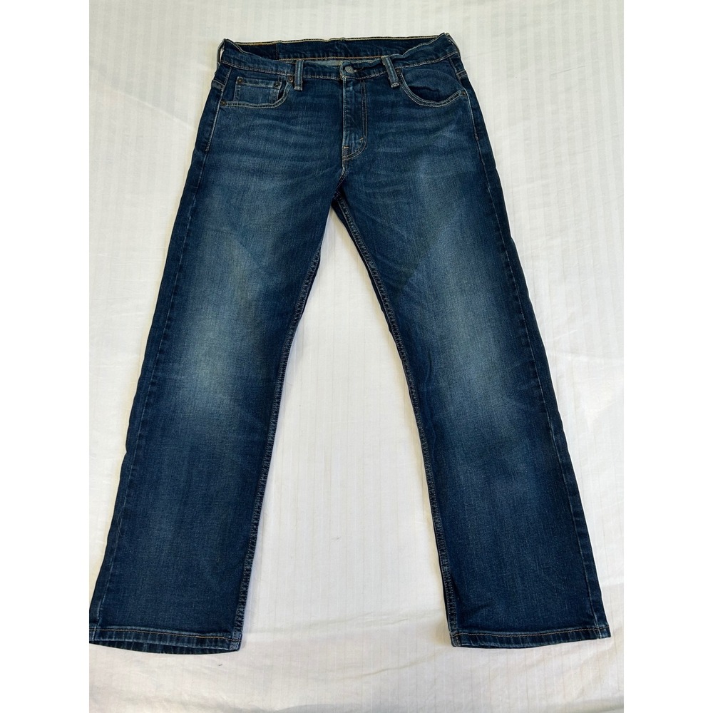 Levis 569 Loose Straight Leg Jeans Mens 30x30 Dark Wash Blue Denim pre-loved